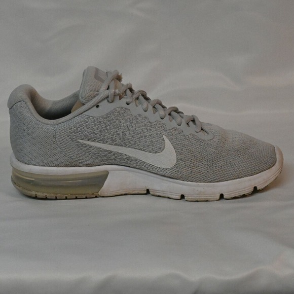 Nike Air Max Sequent 2 Womens 852465-007 Platinum Grey Running Shoes Size 9 - Picture 3 of 12